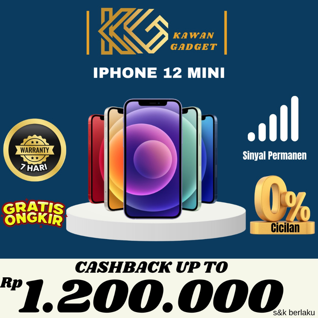 Apple iPhone 12 MINI 64GB 128GB Second Resmi Jaringan Permanen