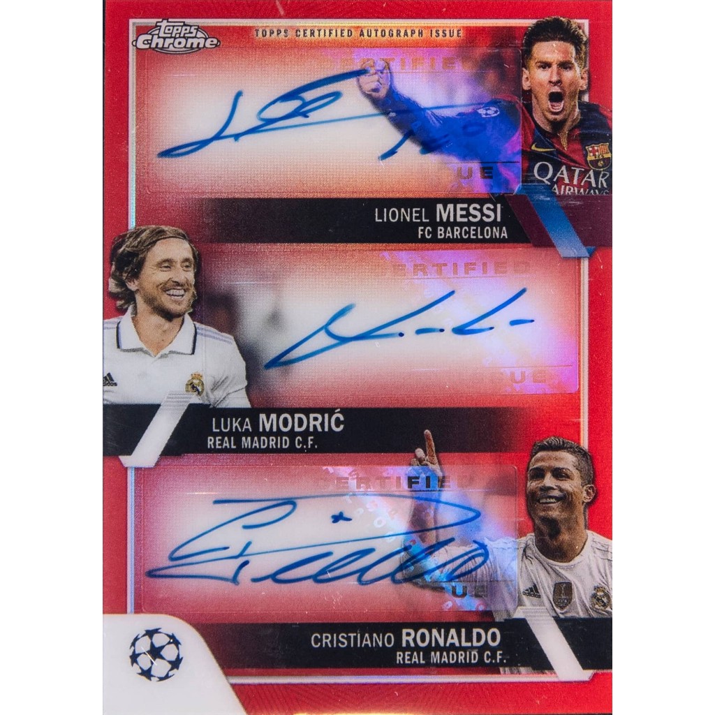 Fullprint Replica Kartu Mainan Anak Jadul Bola tanda tangan Messi, ronaldo, modric
