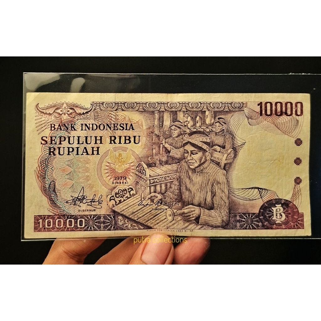 uang 10 ribu rupiah gamelan tahun 1979