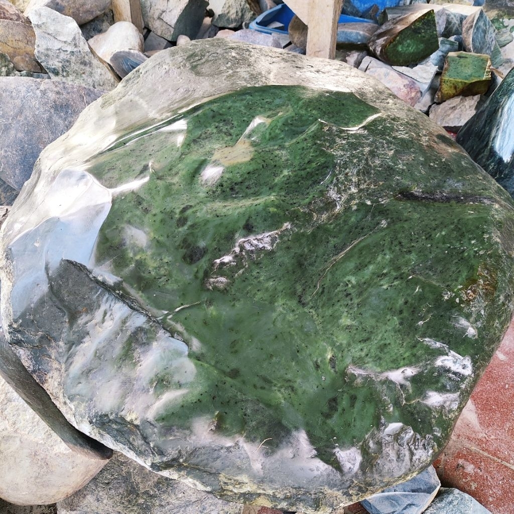 Bongkahan batu giok aceh nephrite jade super 200kg