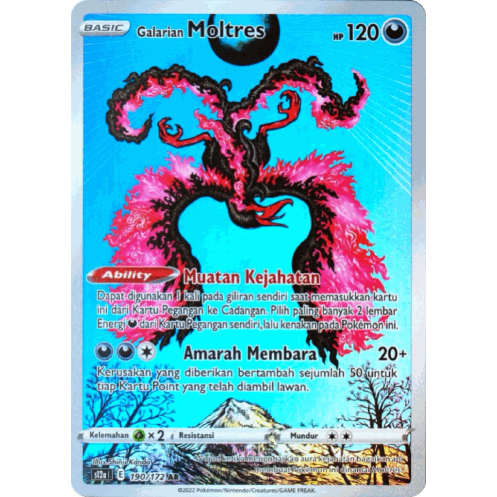 Galarian Moltres #190 AR VSTAR Semesta - Kartu Pokemon TCG Original Indonesia