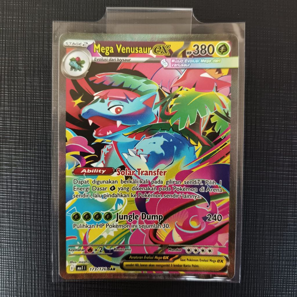 Mega Venusaur Ex SAR MA1 173/126 Evolusi Mega Pokemon Indonesia