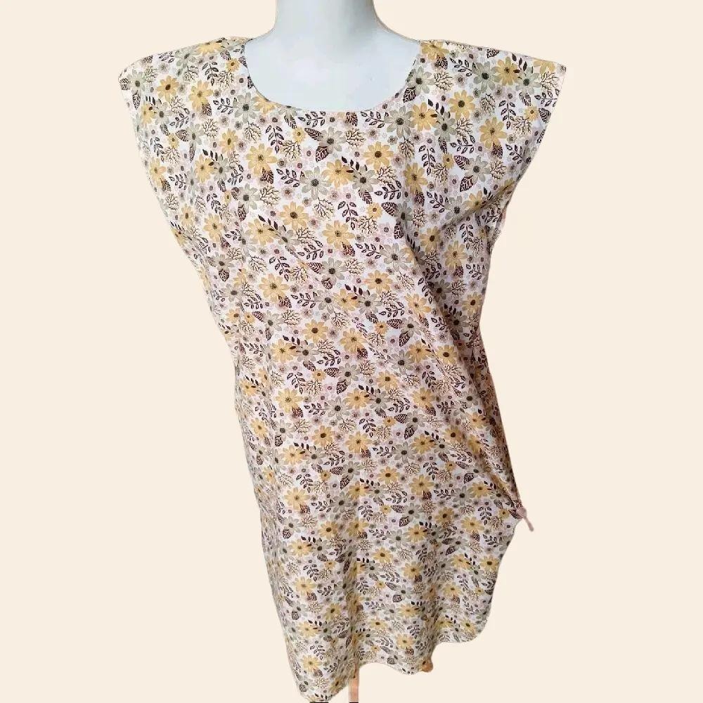 Daster Midi Daisy dengan Desain Bunga yang Menarik