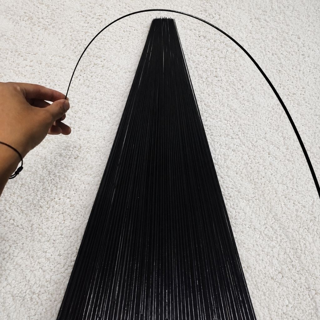 Blank Fiber Solid Kaku Hitam Kuat
