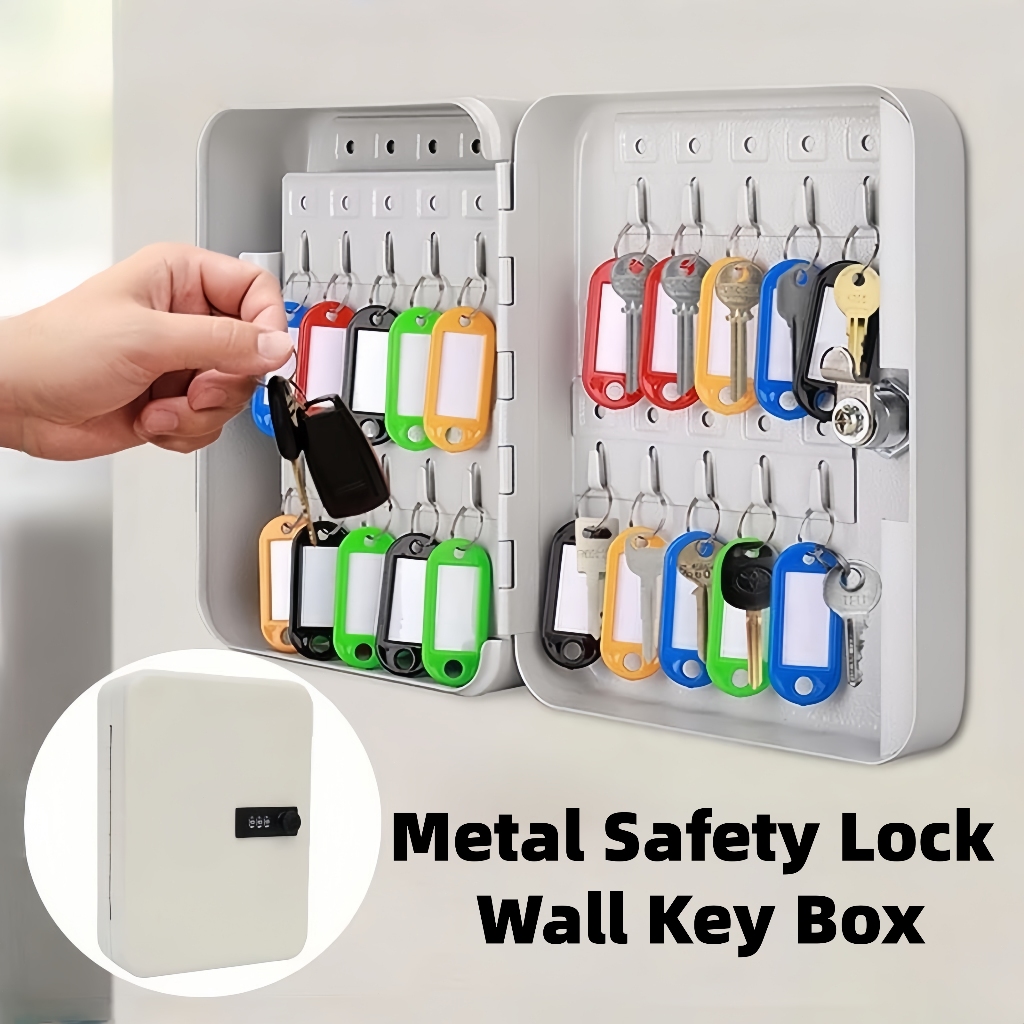 Key Box Gantungan kunci dinding Key Box dinding Cantelan kunci label KUNCI