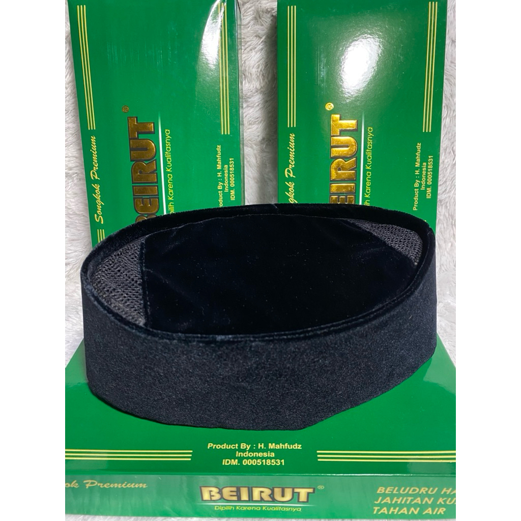 Peci Songkok Beirut Hitam Premium Beludru