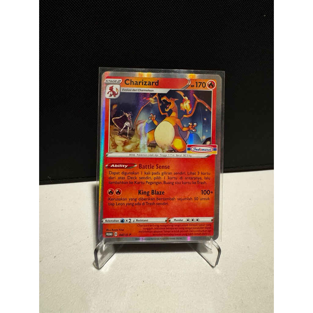 CHARIZARD HOLO PROMO INDOMARET 047/s-p POKEMON TCG INDONESIA