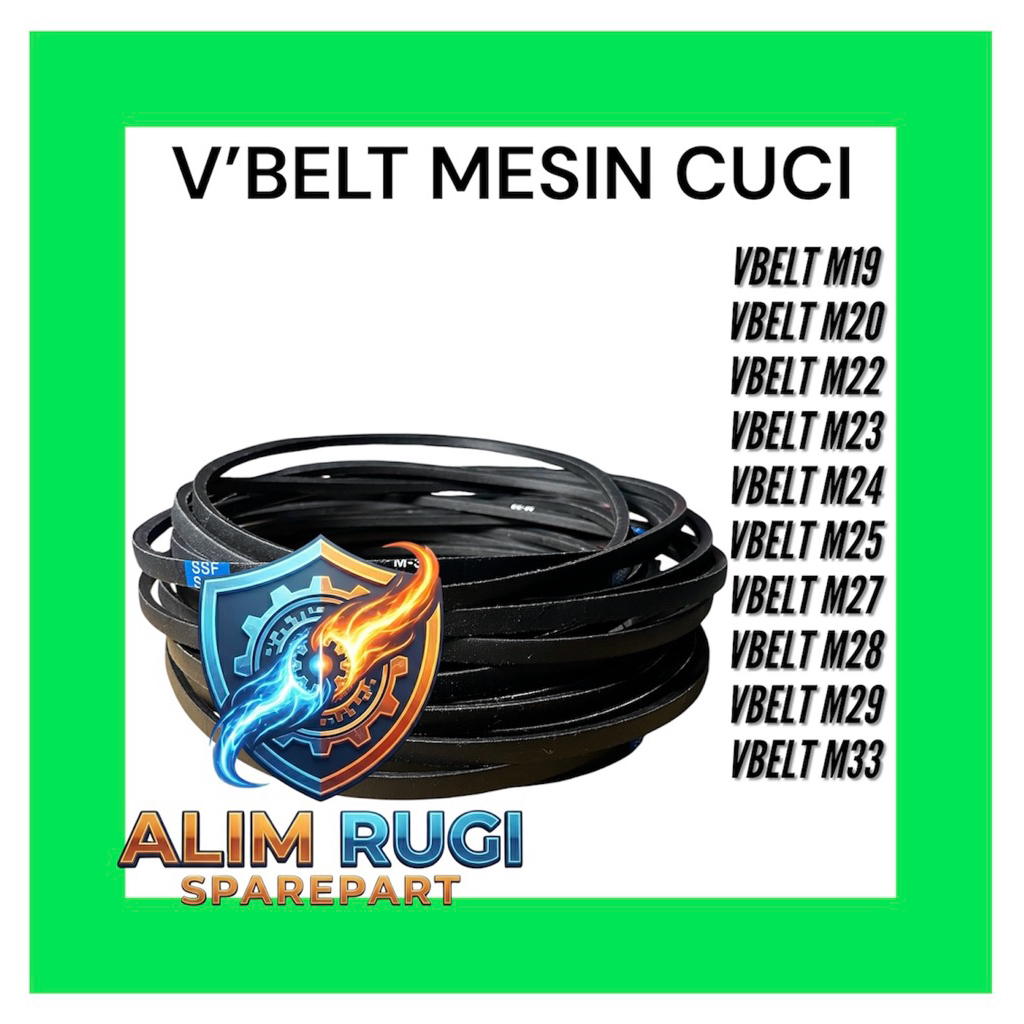 Belt Vanbelt Mesin Cuci 2 Tabung Tipe M19 M20 M22 M23 M24 M25 M27 M28 M29 M33 Sabuk Pengering Univer