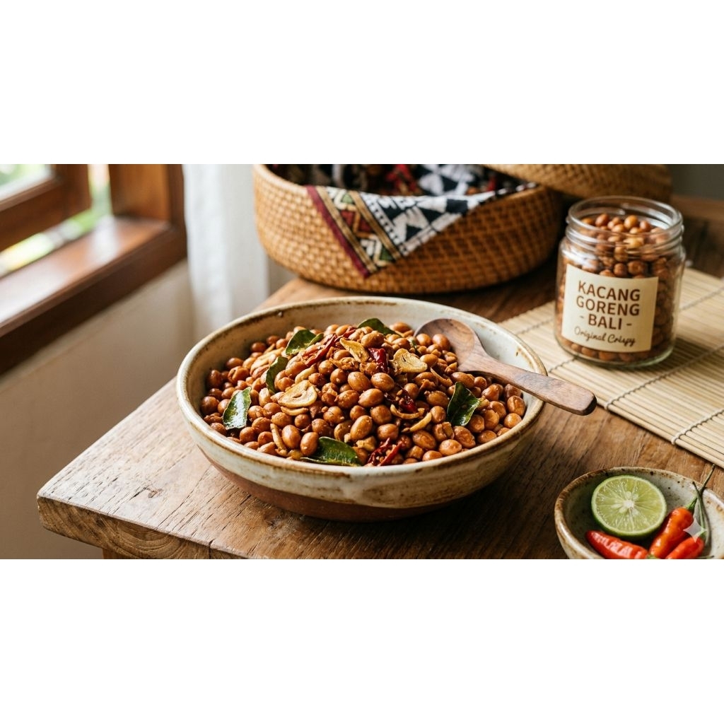 kacang goreng Bali jumbo gurih bawang putih daun jeruk