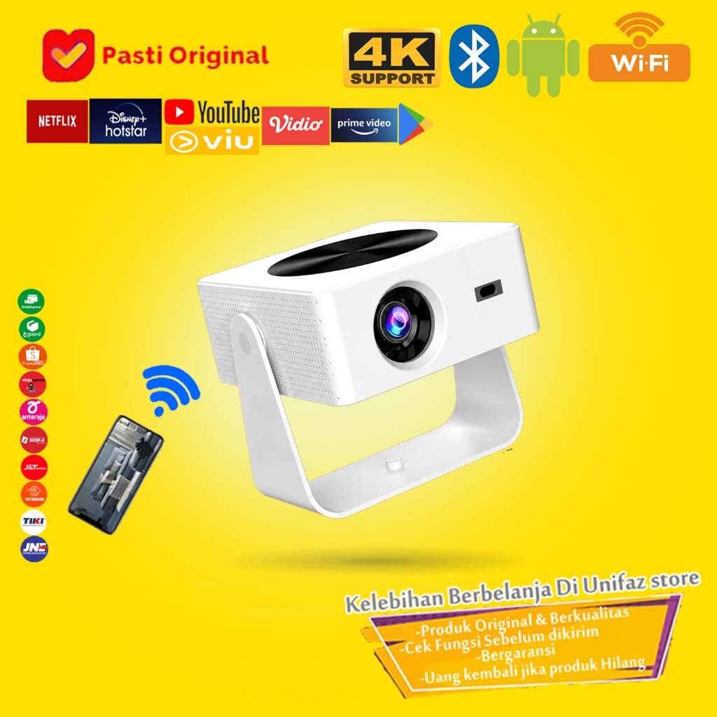 PROYEKTOR ANDROID WIFI / PROYEKTOR MURAH / INFOCUS ANDROID BLUETOOTH / PROJECTOR ANDROID