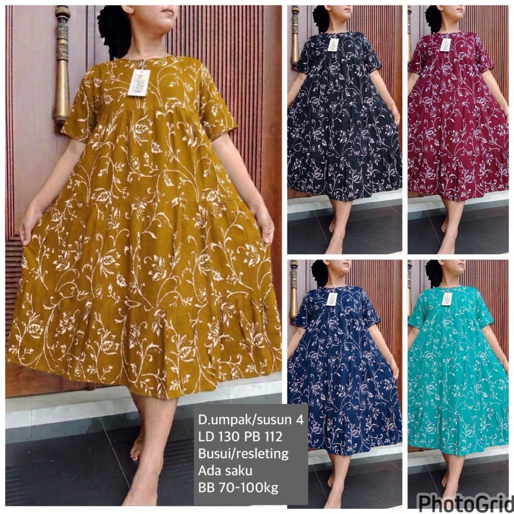 DASTER SUSUN 4 UMPAK LD 130 KAIN BATIK SOLO RAYON PREMIUN