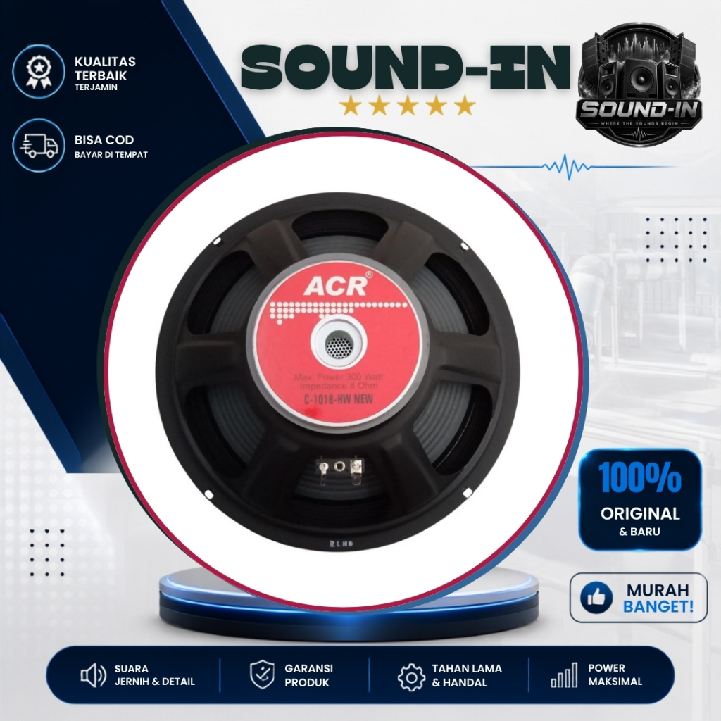 Speaker ACR 10 Inch Full Range C 1018 HW Full Range 10 Inch