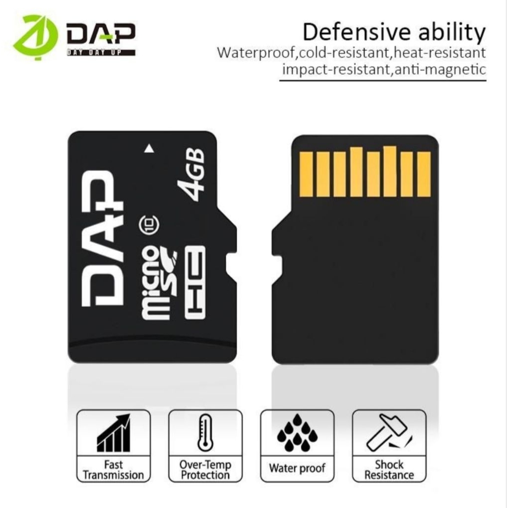 Memory Card DAP 4GB Class 10 Original 100% untuk Handphone dan Kamera IP - Camera, Sd, Storage, Kope