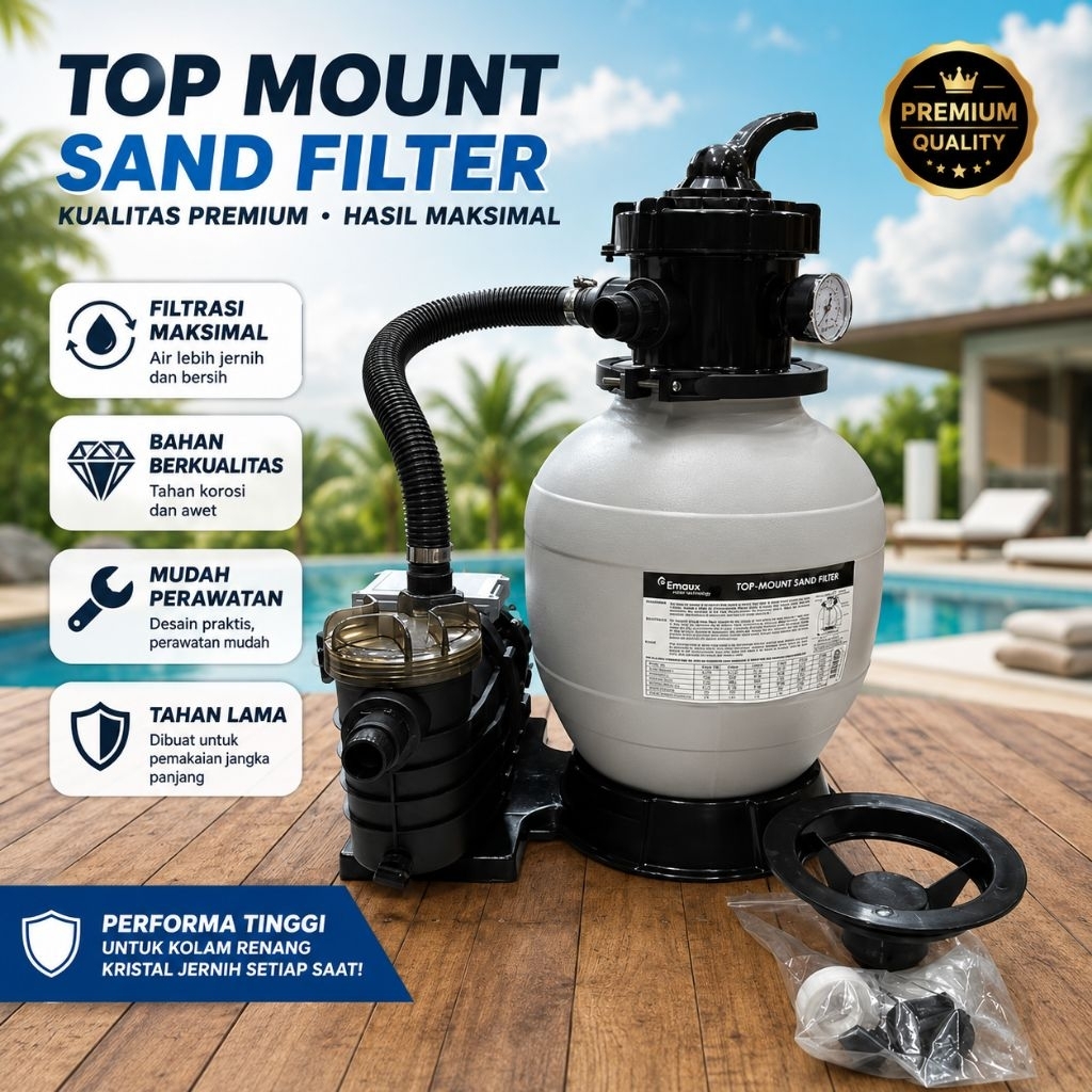 Pompa Filter Kolam Renang Intex 1/2Hp Emaux Combo Portable 0,5Hp