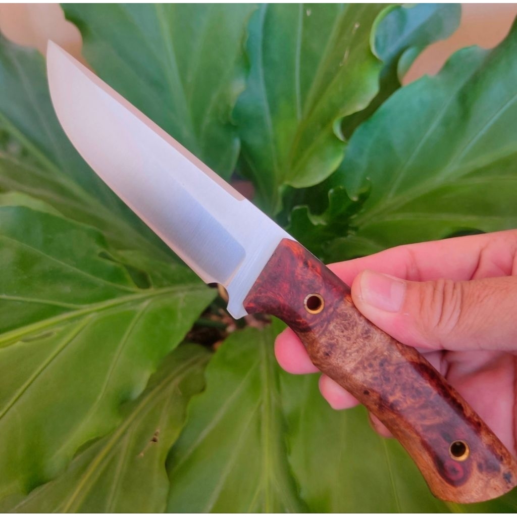 XW42 Bushcraft  Kitchen knife, pisau dapur handmade full tang dengan baja XW42 setara K110 yang supe