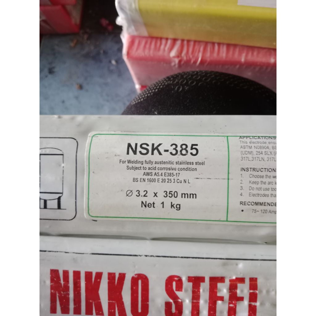 KAWAT LAS STAINLESS STEEL NSK-385 Size. 3.2MM AWS E385-17