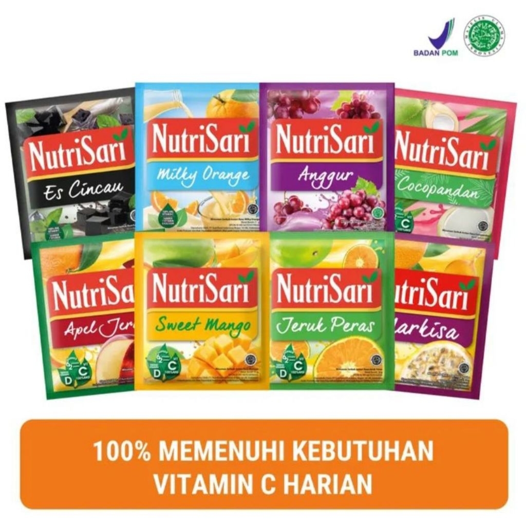 1 Pack Minuman Serbuk Segar NutriSari dengan Vitamin C Tinggi 4 Renteng
