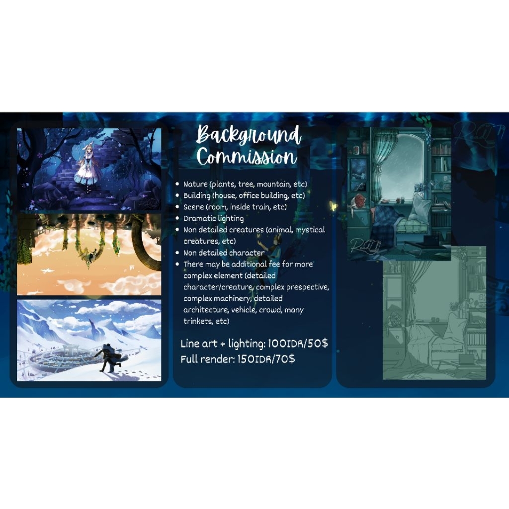 Komis gambar - Background commission