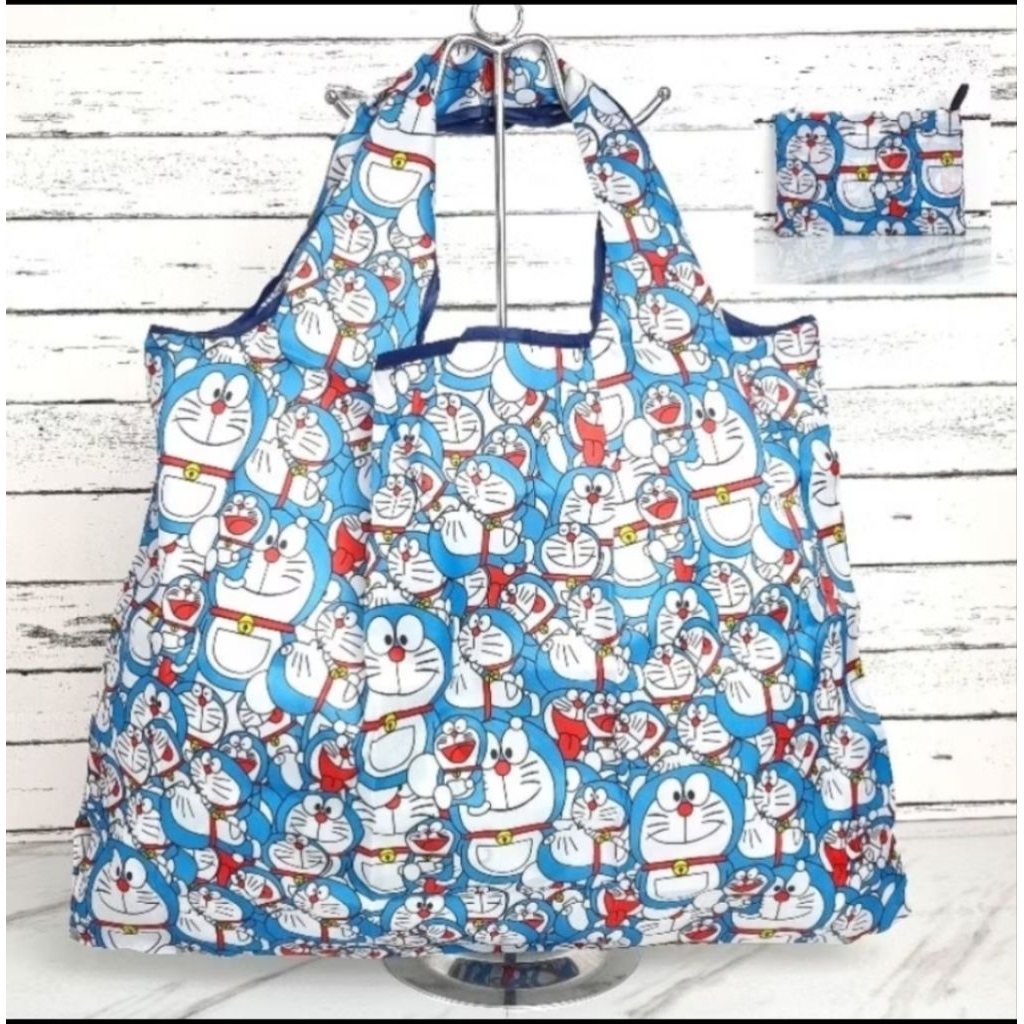 Tote bag doraemon tas wanita karakter doraemon tas lipat wanita motif doraemon