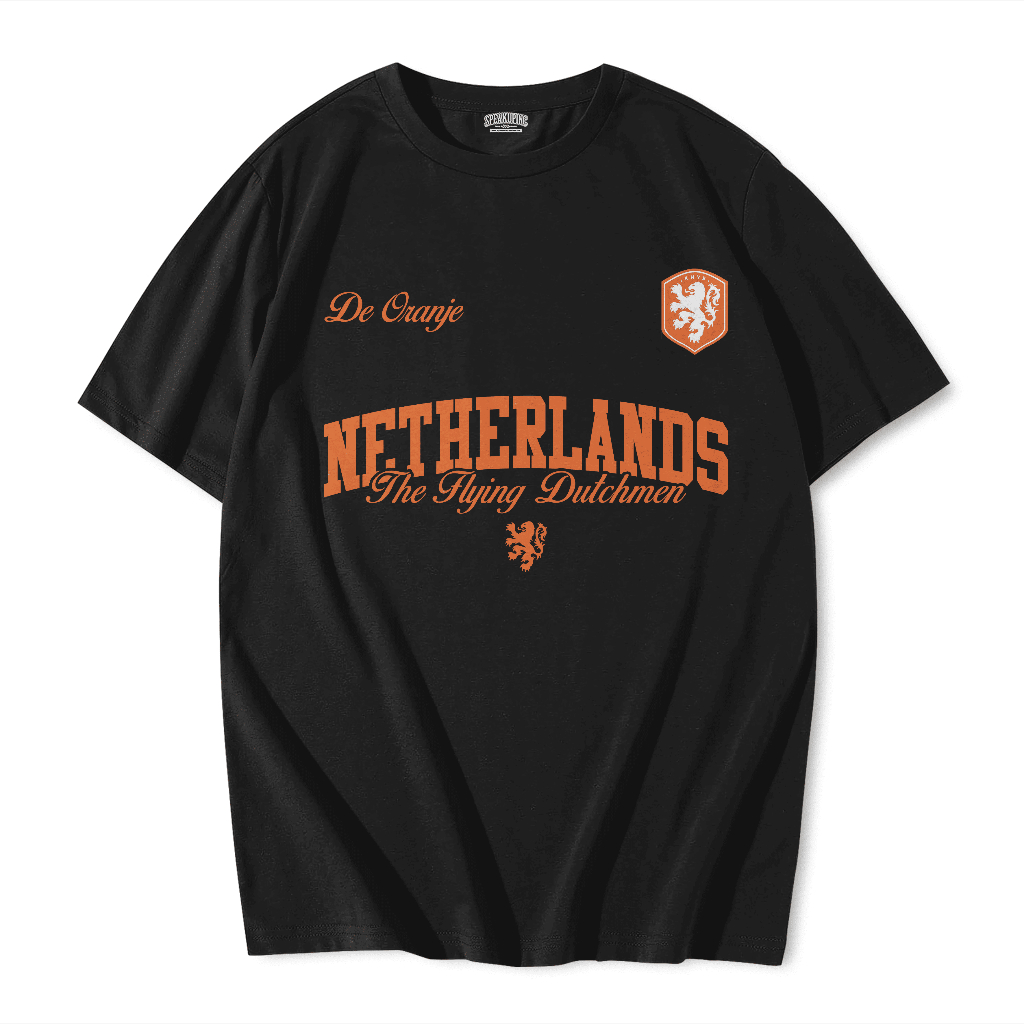 Kaos Bola NETHERLANDS Fifa World Cup 2026 Piala Dunia Football - T-Shirt Cotton 100% Lengan Pendek U