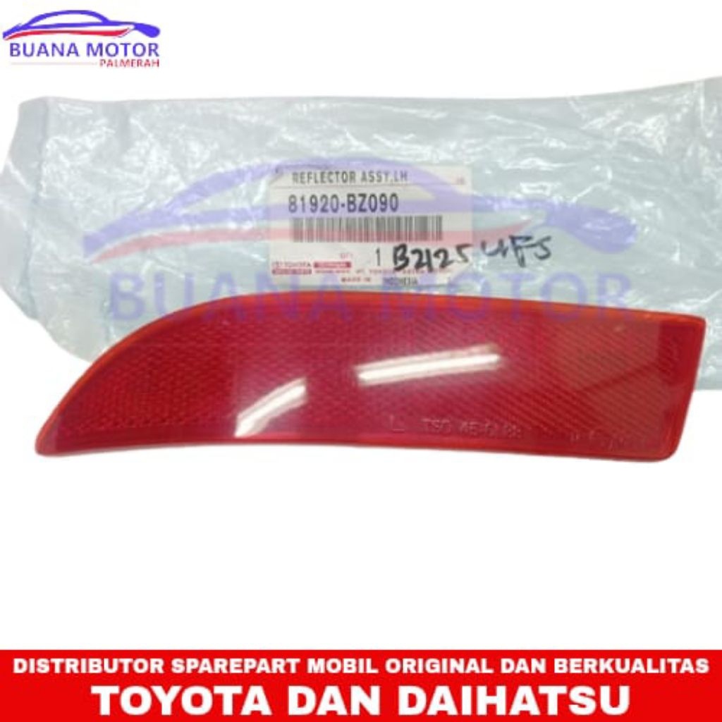 Reflektor Bemper Belakang Kiri Avanza/Xenia 2012-2021/Rush/Terios 2006-2010 Original 81920-BZ090