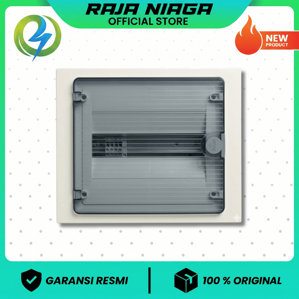 Box Panel MCB Hager 12 Group IB Inbow / Tanam Original
