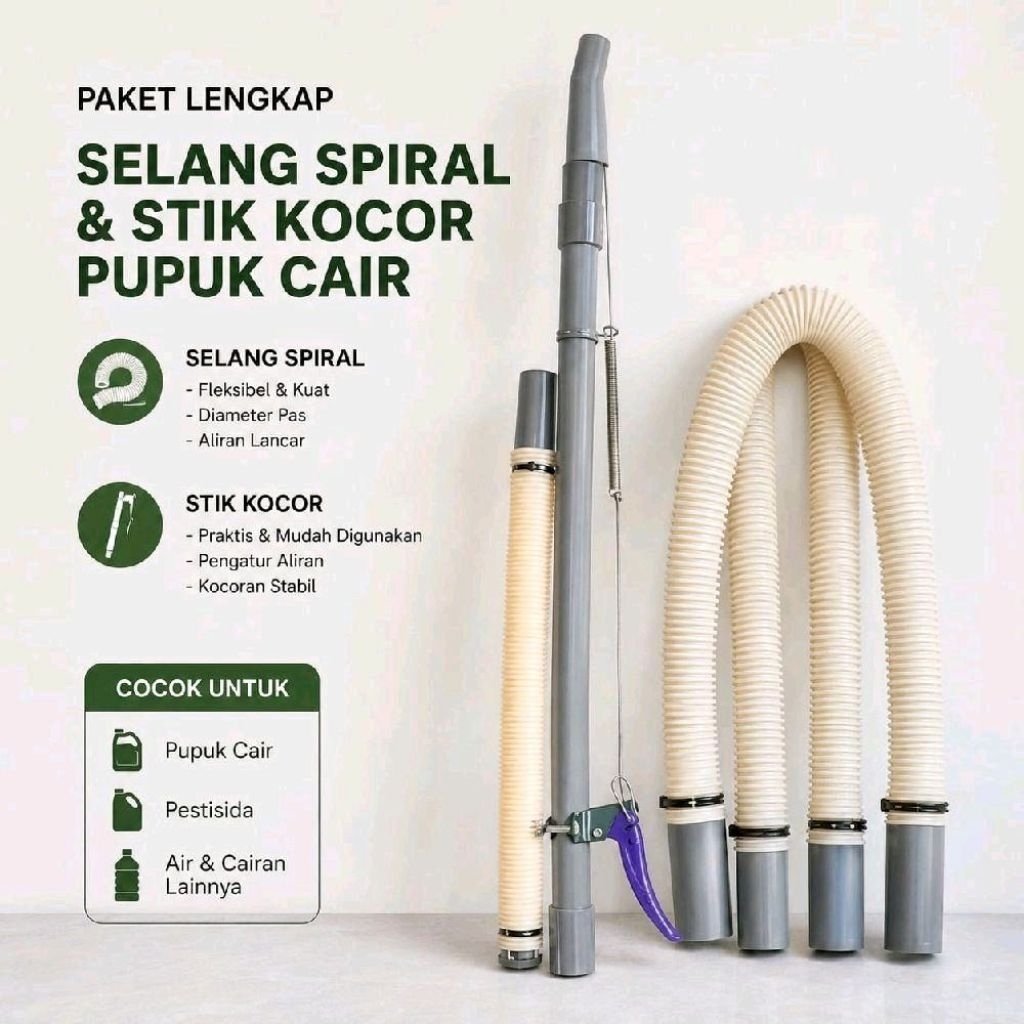 Stik + selang spiral untuk kocor pupuk cair