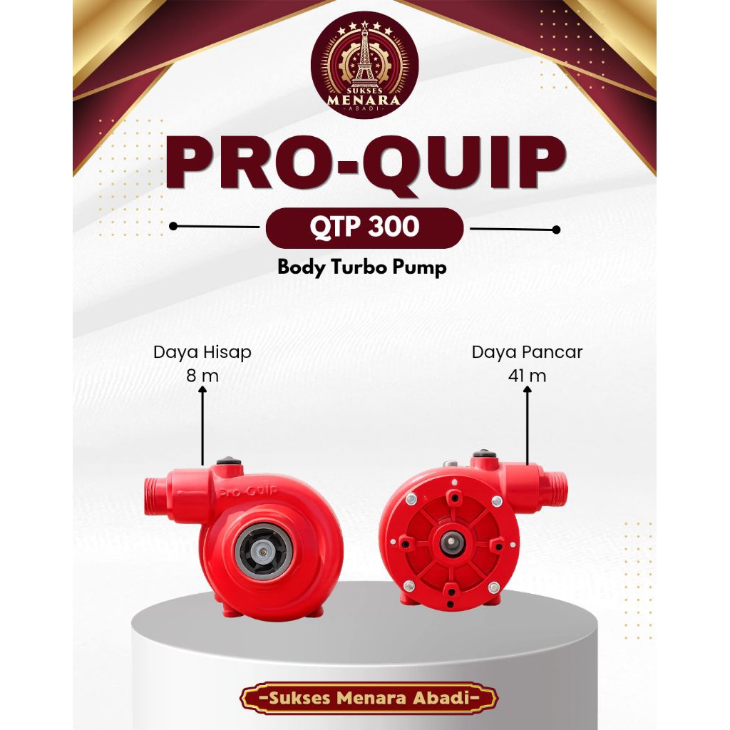 Pro-Quip QTP300 Body Keong Pompa Air Irigasi Sawah Turbo Centrifugal Pump Pemadam Kebakaran Kebun Or