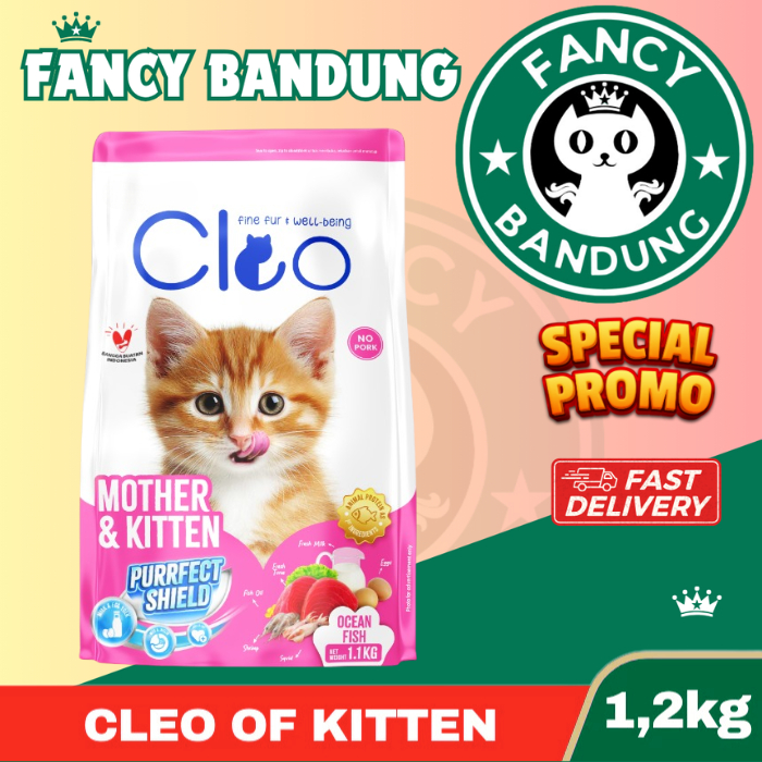CLEO OCEAN FISH KITTEN 1.2kg makanan kucing CLEO kitten