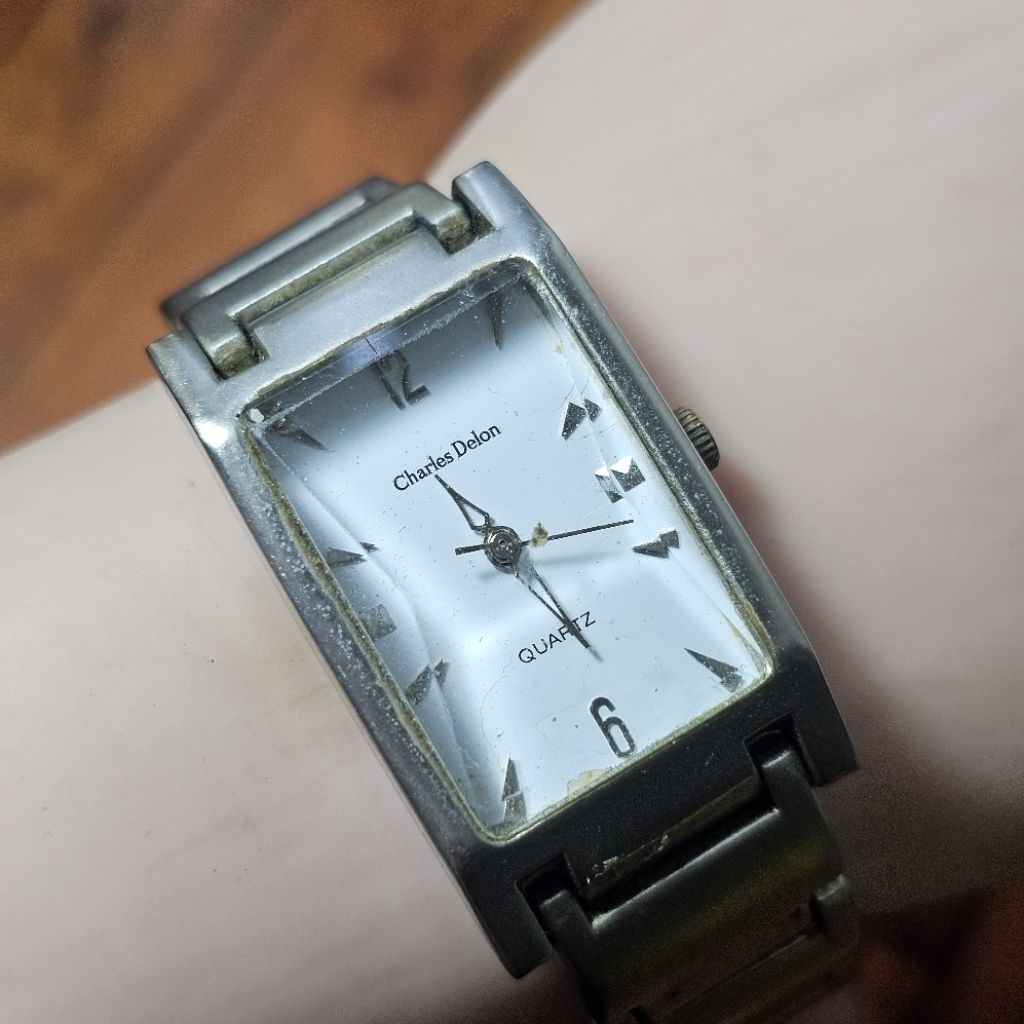 Jam Charles Delon Pastorelli Silver Kotak Rantai Bekas