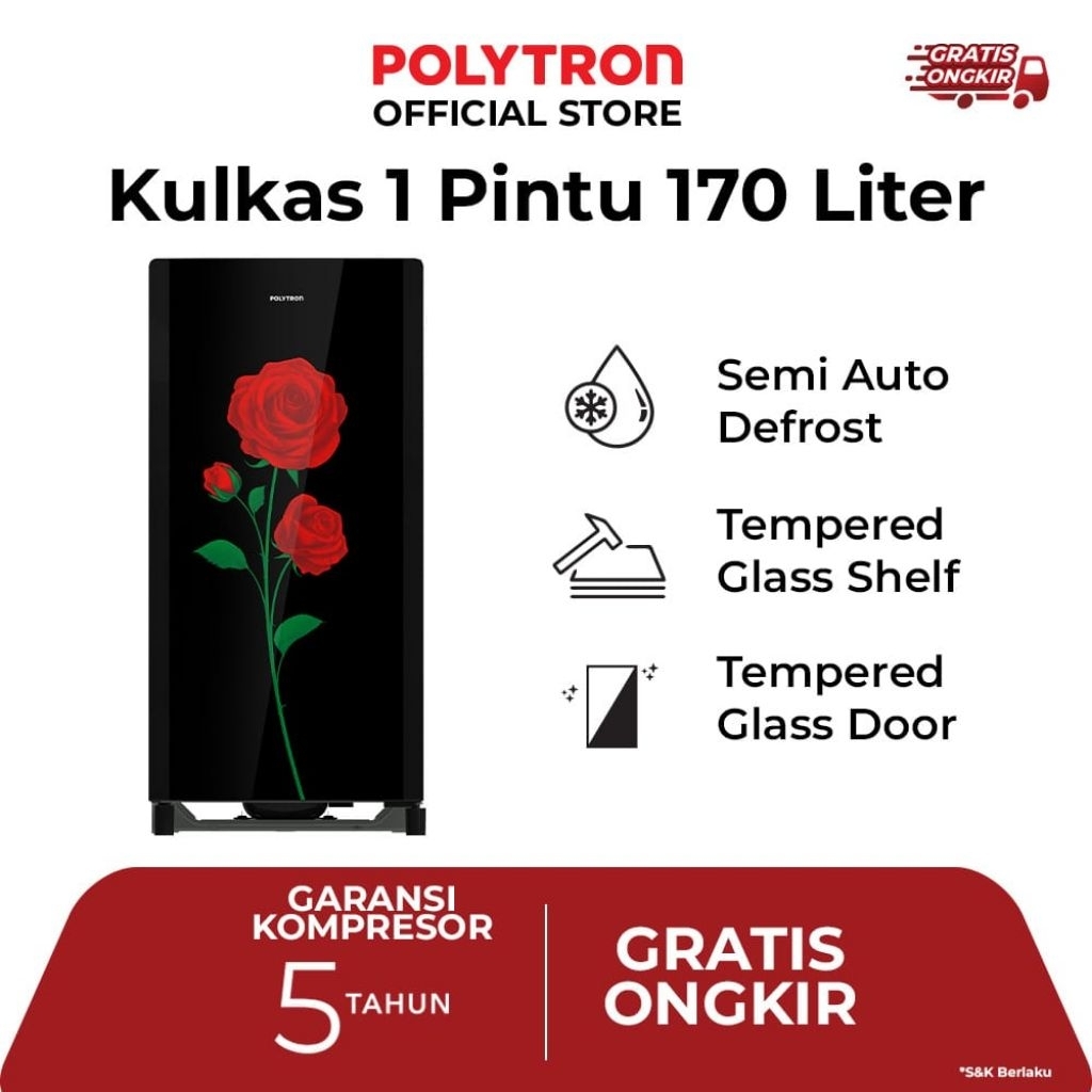 PRA17-DRX Kulkas 1 Pintu Polytron.
