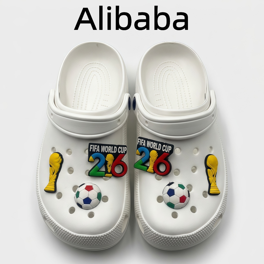 Alibaba Sandal Crocs Tema Piala Dunia Sepak Bola 2026 Untuk Pria & Wanita Dewasa Bahan EVA Lembut An