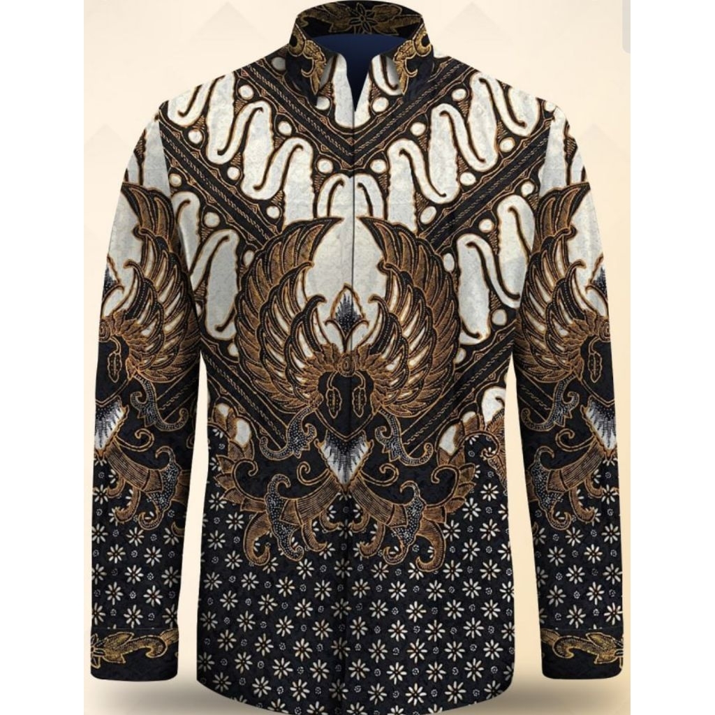 kain batik tulis pria bahan sutra motif klasik