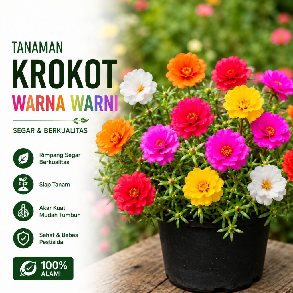 Tanaman krokot/tanaman krokot warna warni/tanaman krokot hidup/tanaman krokot hias