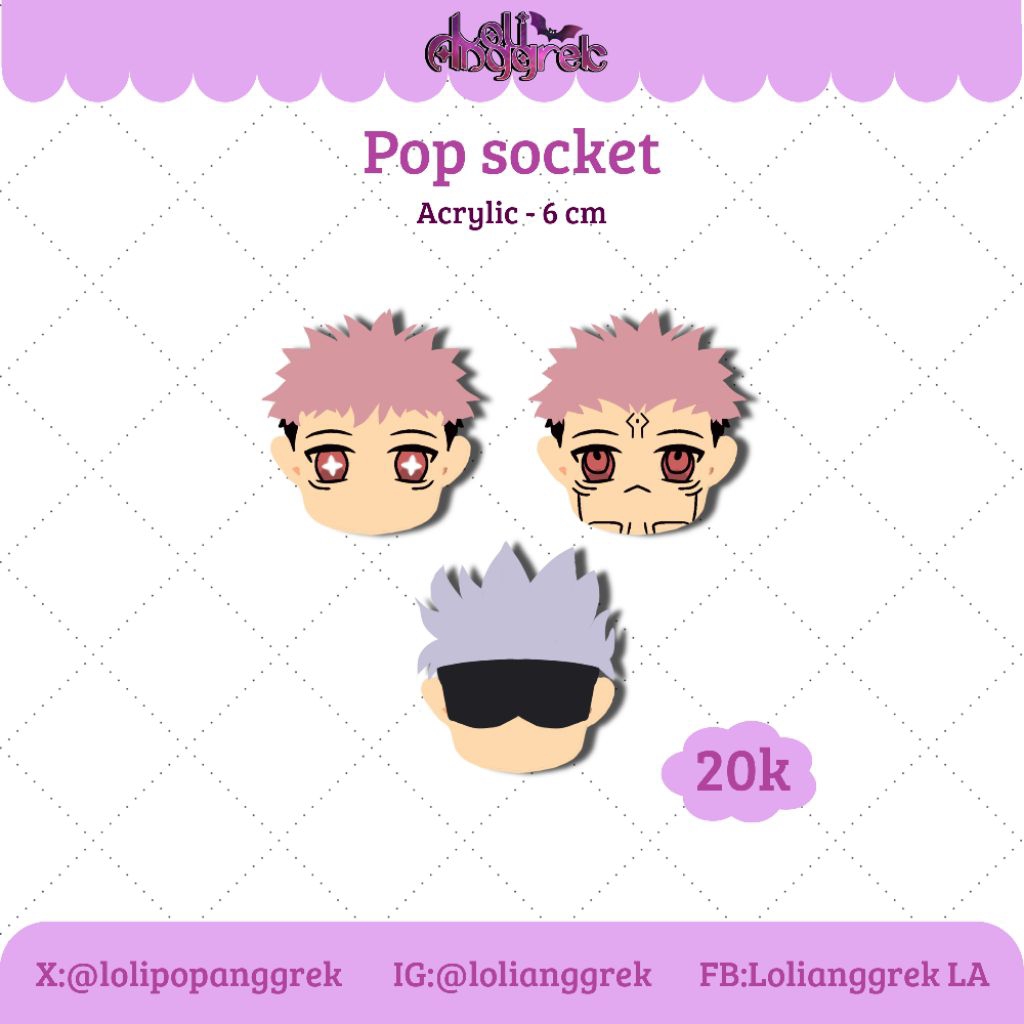 Jujutsu Kaisen Popsocket Fanmerch
