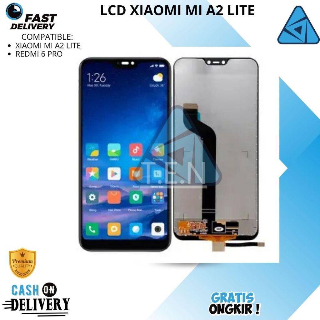 LCD XIAOMI REDMI 6 PRO / TOUCHSCREEN REDMI 6 PRO / MI A2 LITE ORIGINAL FULLSET COMPLETE