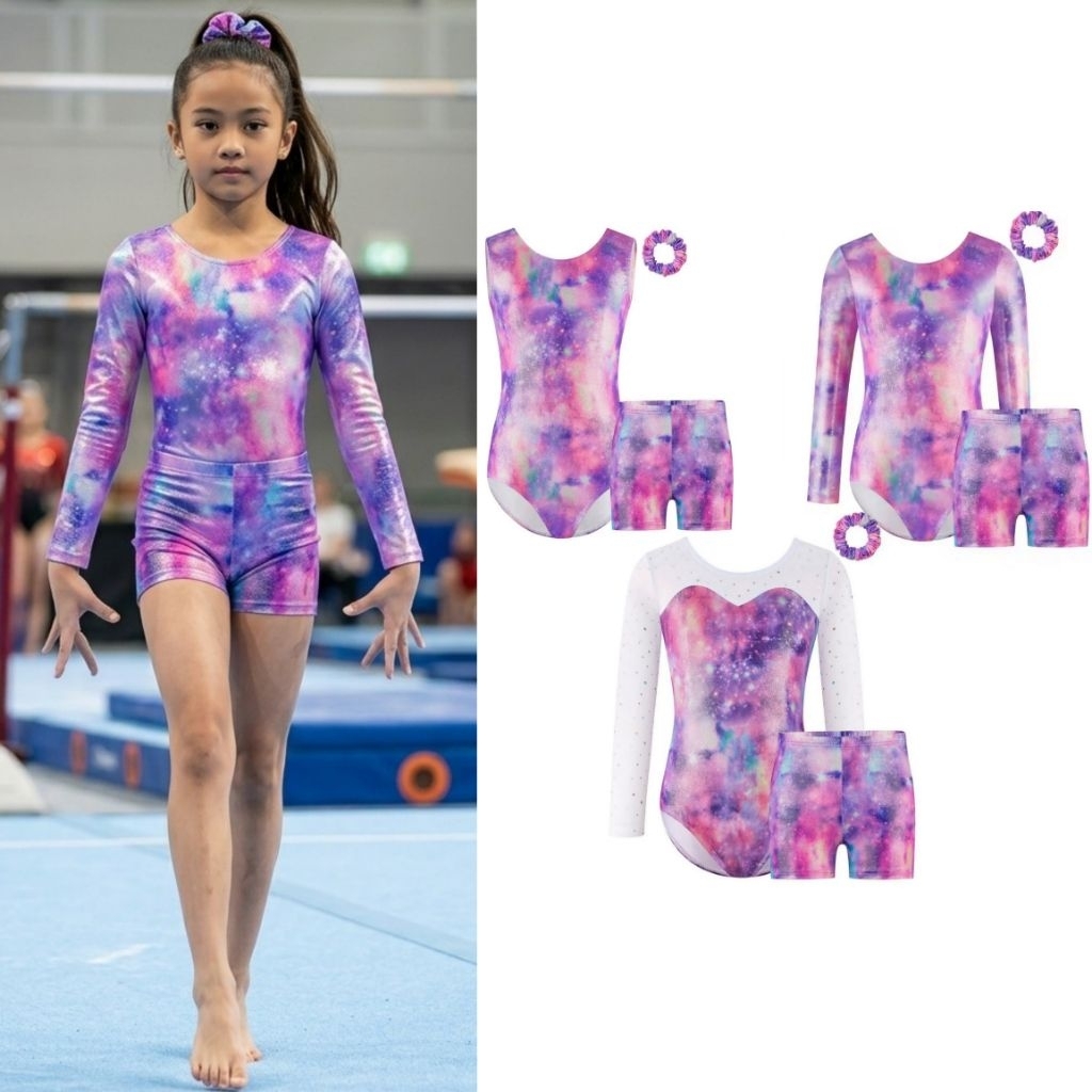 (READY STOCK 159) Baju Gymnastic Anak Perempuan/ Leotard gymnastic