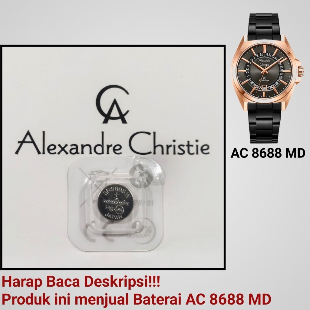 Baterai Jam Tangan Alexandre Christie AC 8688 MD & AC 8688 LD