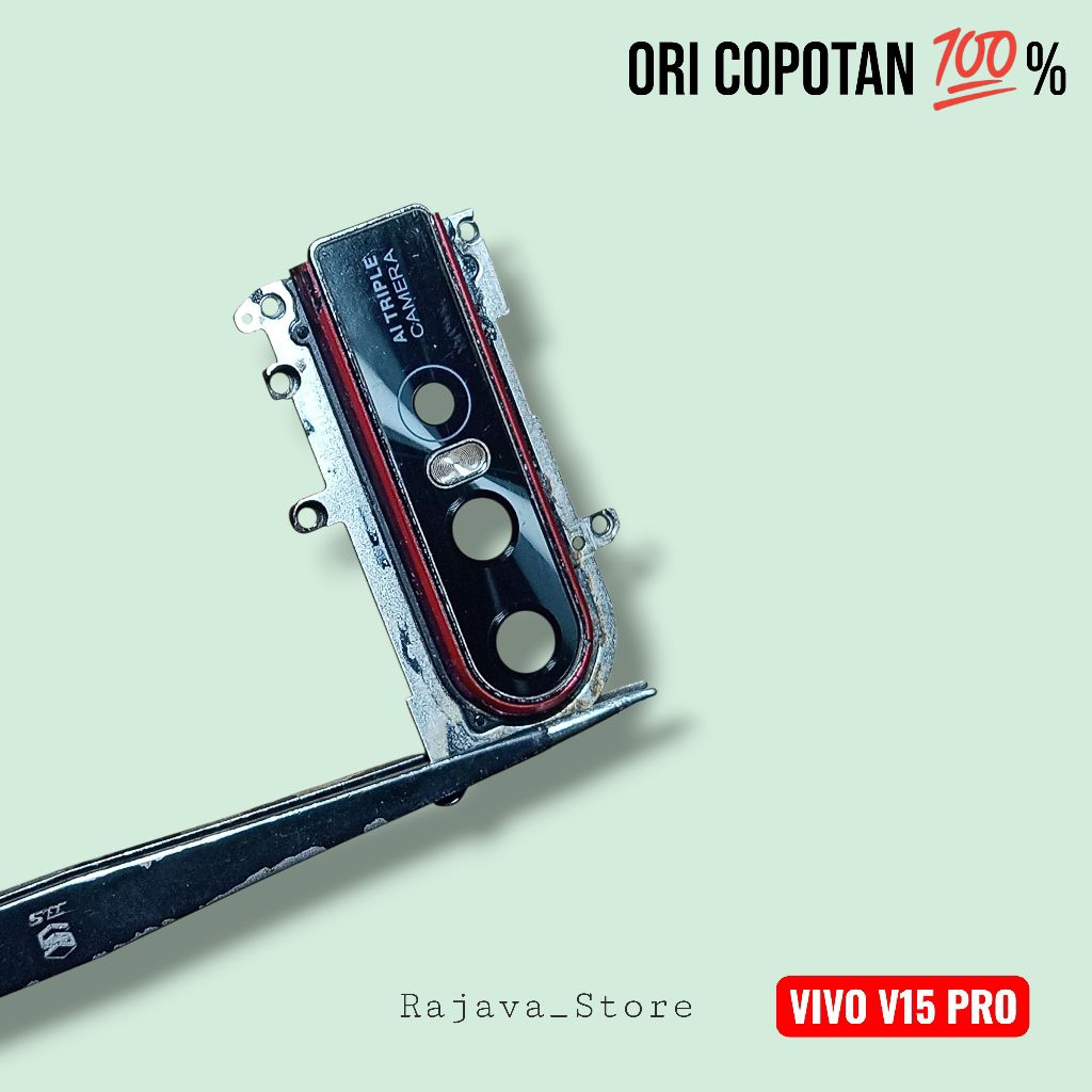 Kaca kamera belakang set frame vivo v15 pro ori original cabutan copotan asli utuh presisi