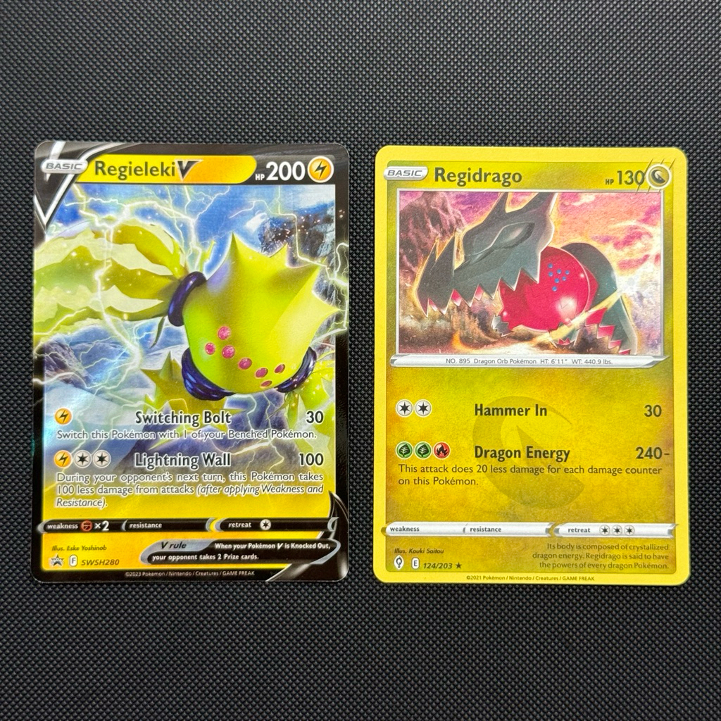 Regieleki V + Regidrago Holo Promo Black Star English
