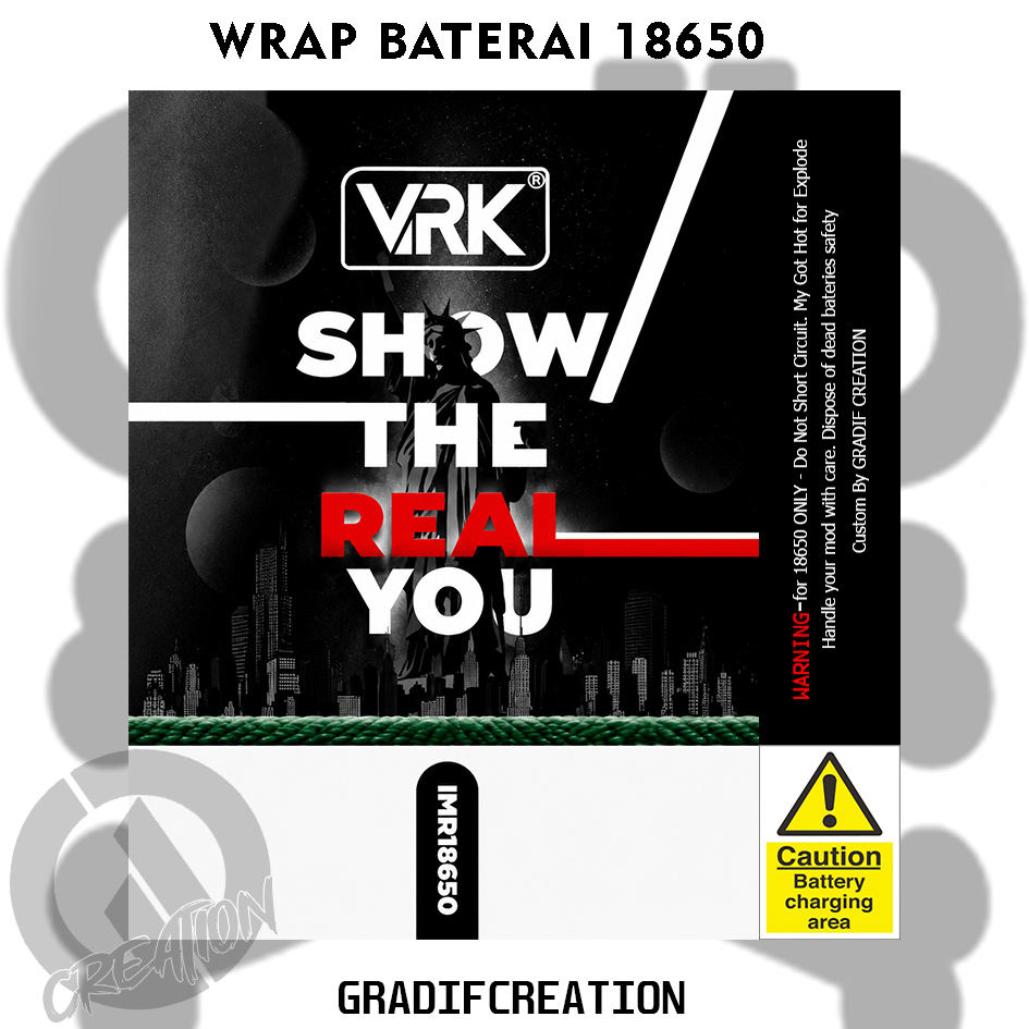 Wrap Baterai 18650 VRK Model Premium Edition