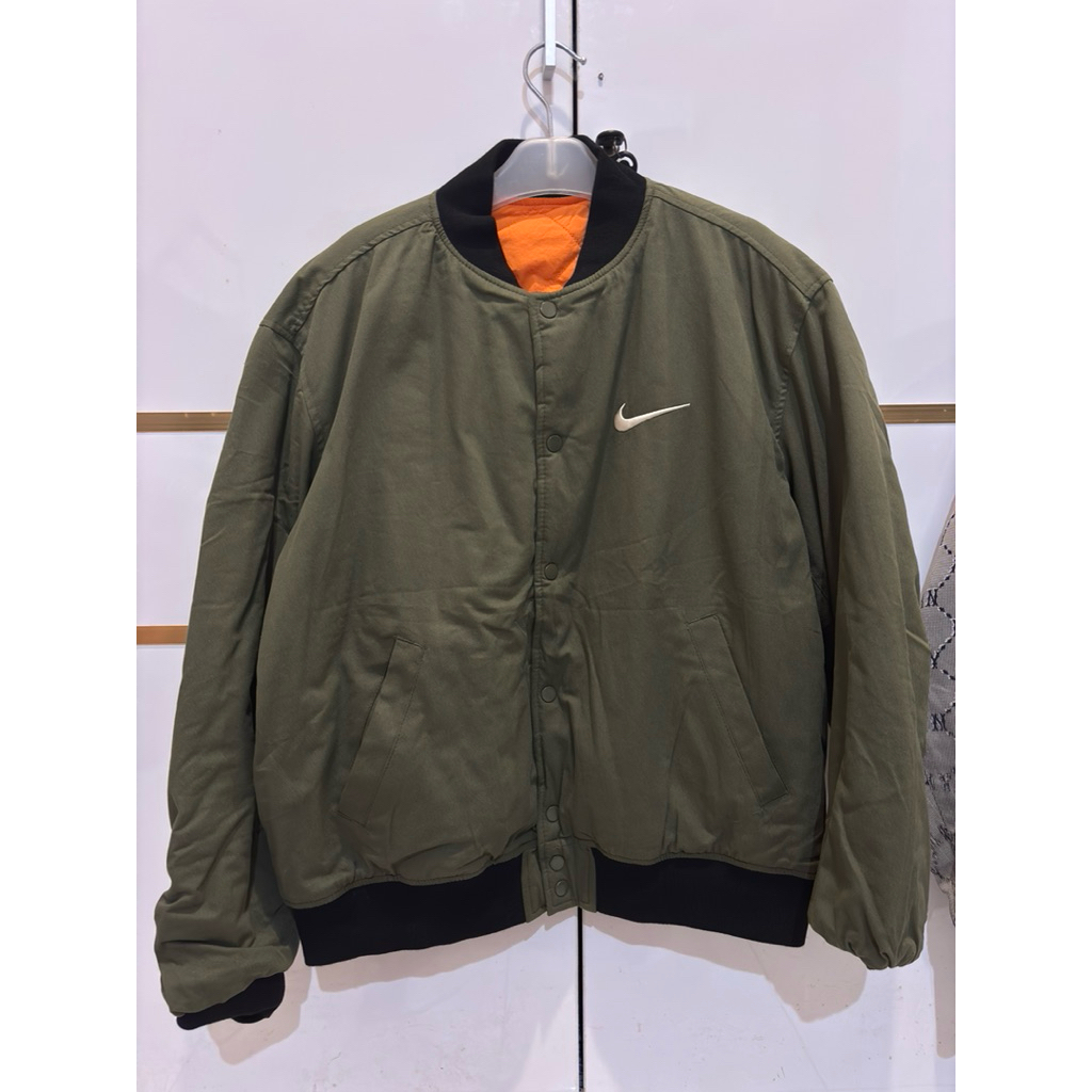 Jaket bomber varsity Nike x Stussy reversible