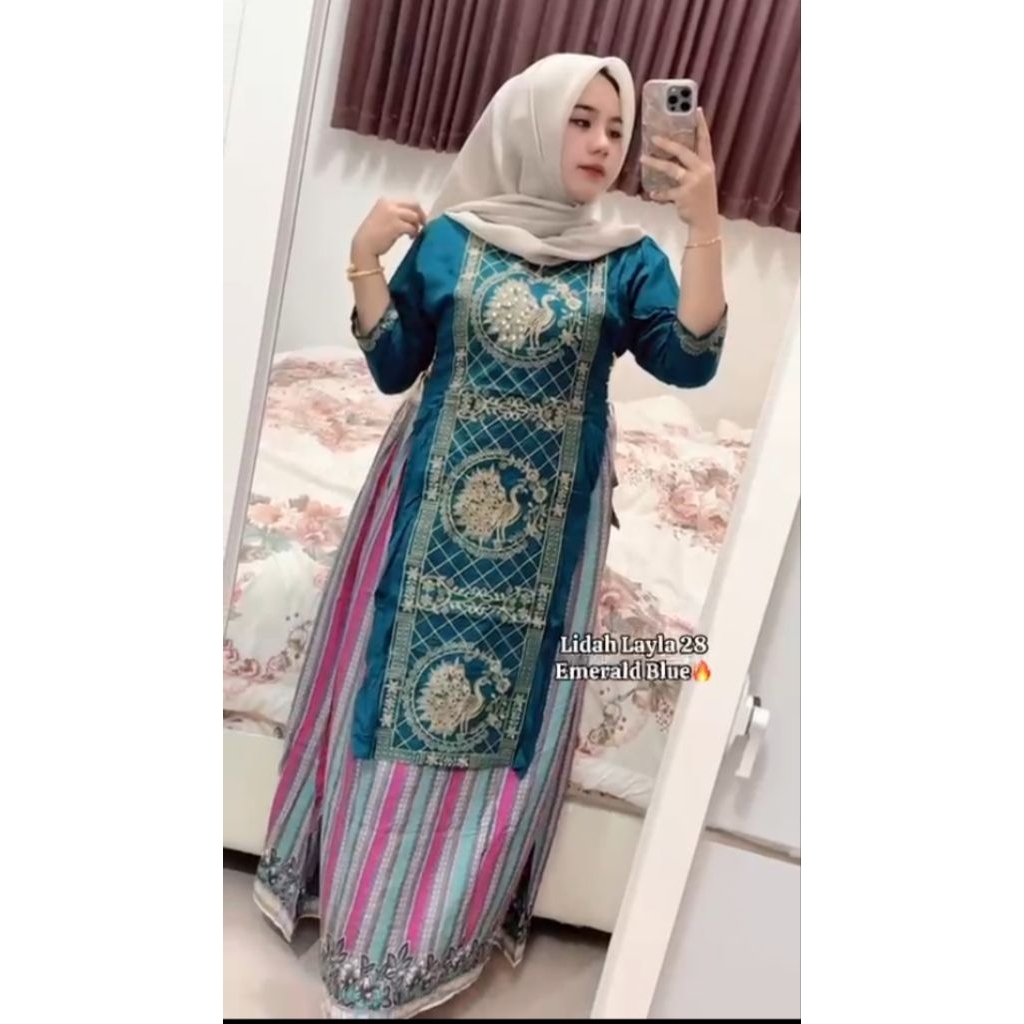 GAMIS HINDI LIDAH LAYLA BORDIR CANTIK / GAMIS HINDI BORDIR