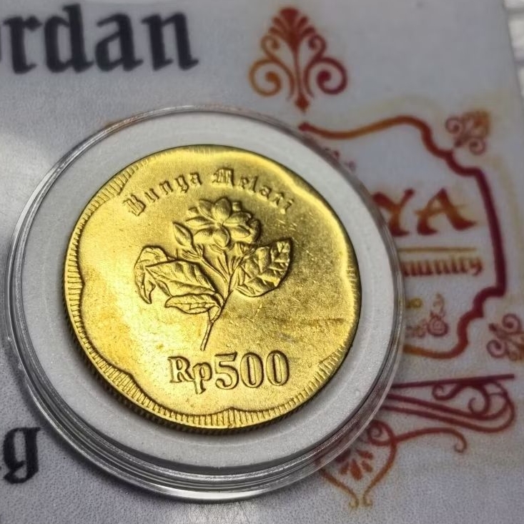 500 rupiah melati besar tahun 1992