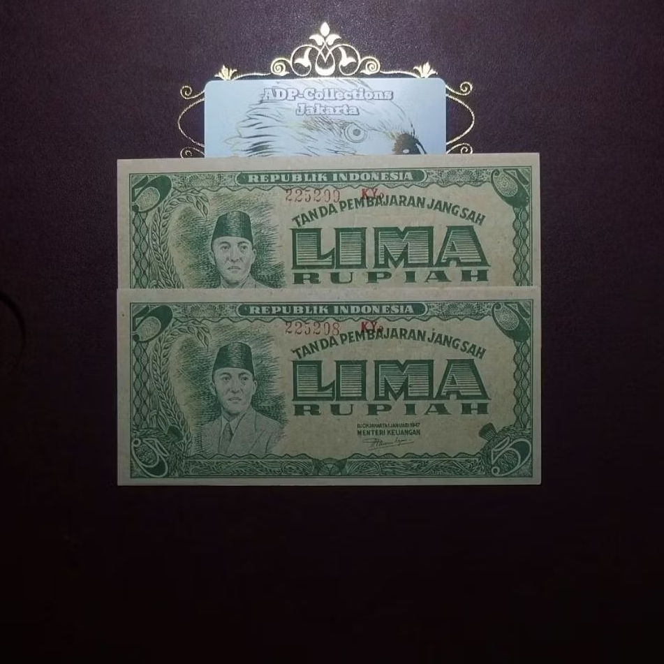 Uang Kuno 25 Rupiah Sukarno Ori 1947