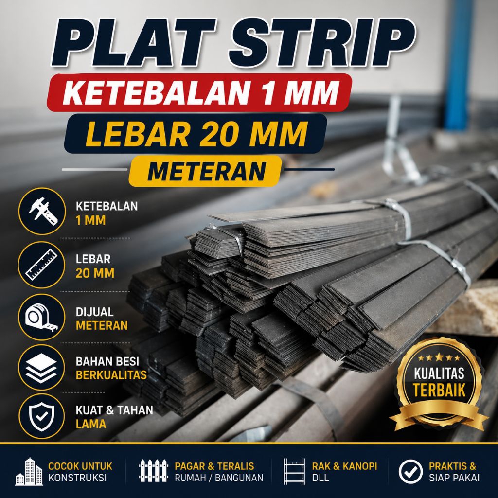 Besi strip besi plat strip 1 mm ketebalan 20 mm meteran,plat strip meteran,besi bahan pisau,besi str