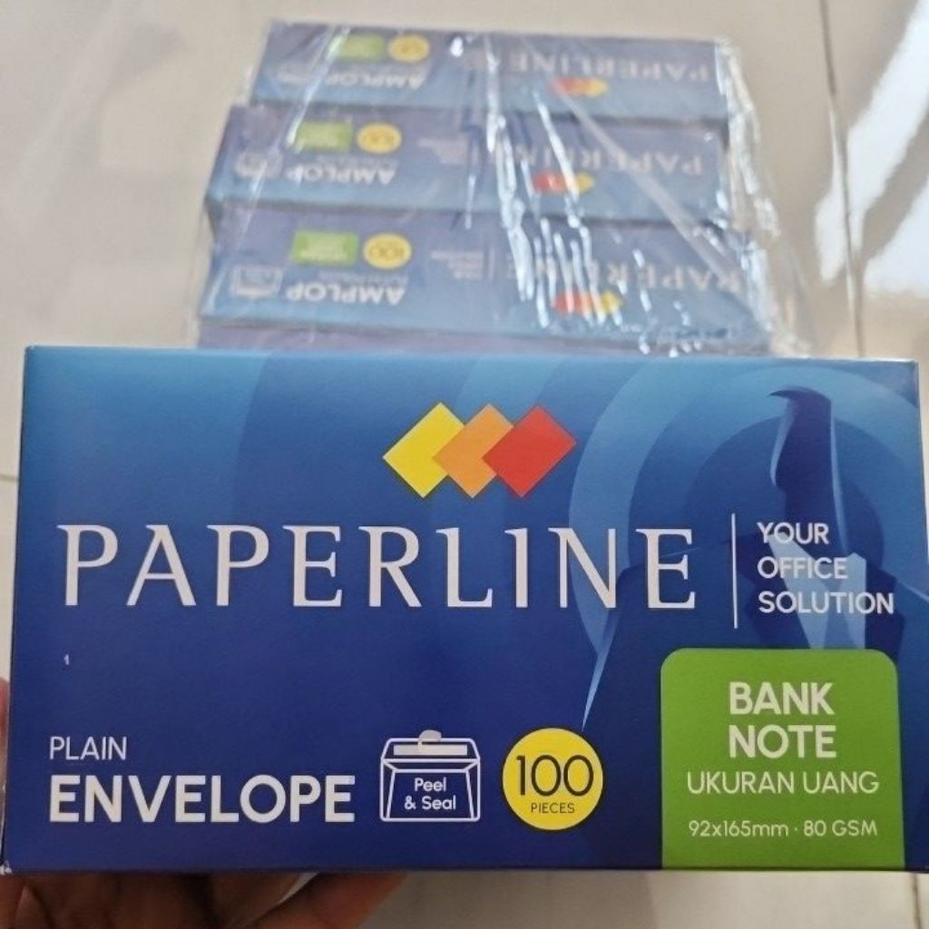 Paperline Plain Envelope Bank Note Ukuran Uang – 100 Pieces