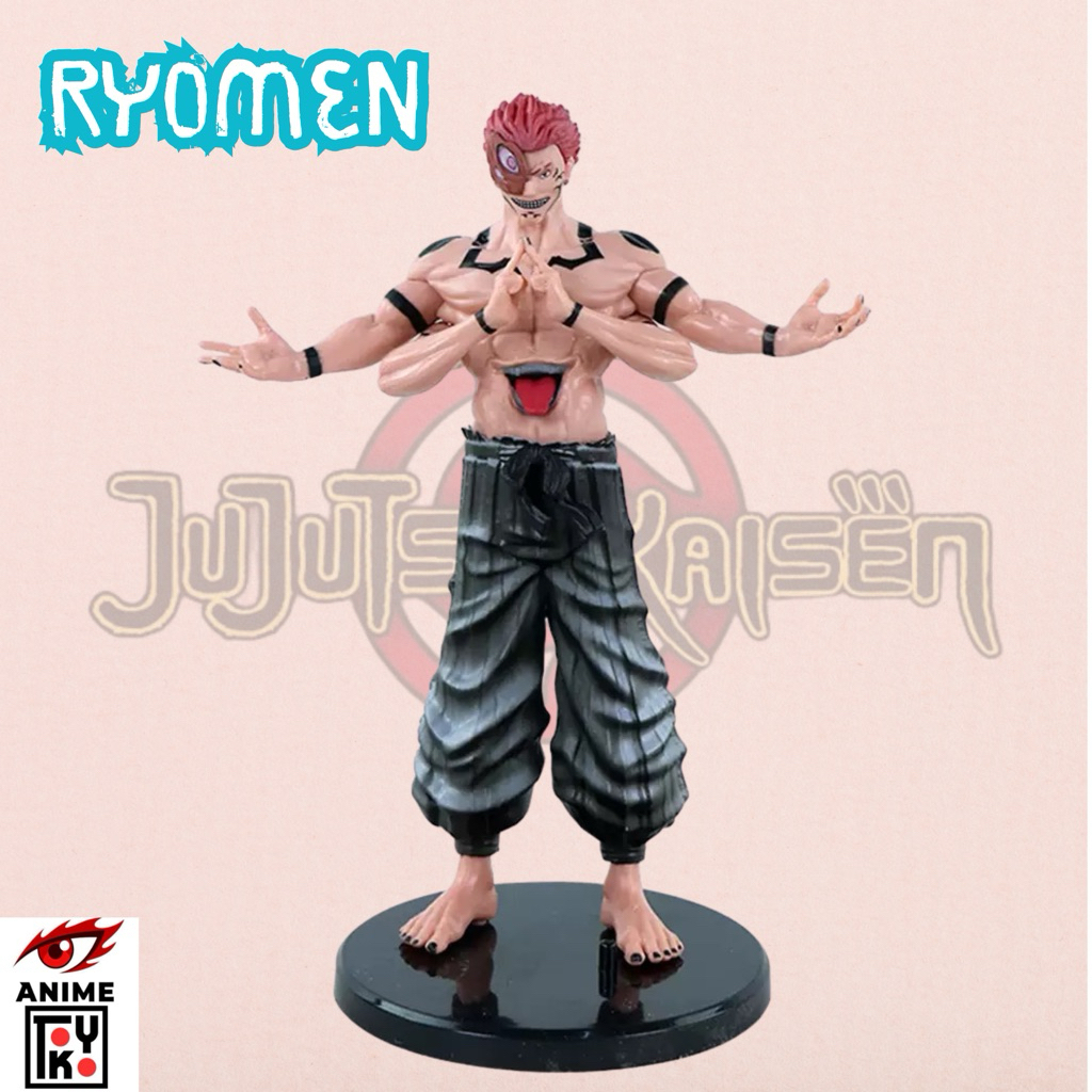 Figure Sukuna  jujutsu kaisen medium size 20cm pajangan murah harga pvc padat dengan box