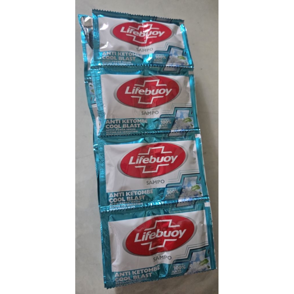 24 pcs Lifebuoy shampoo anti ketombe cool biru