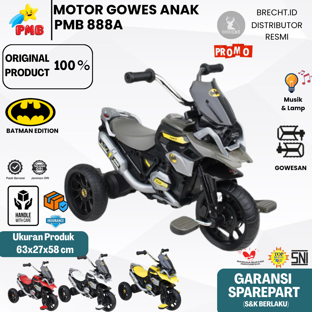 Mainan Anak Motor Gowes PMB M 888A / 888A / 888 AKI Exotic ET 2102 EMT 2214